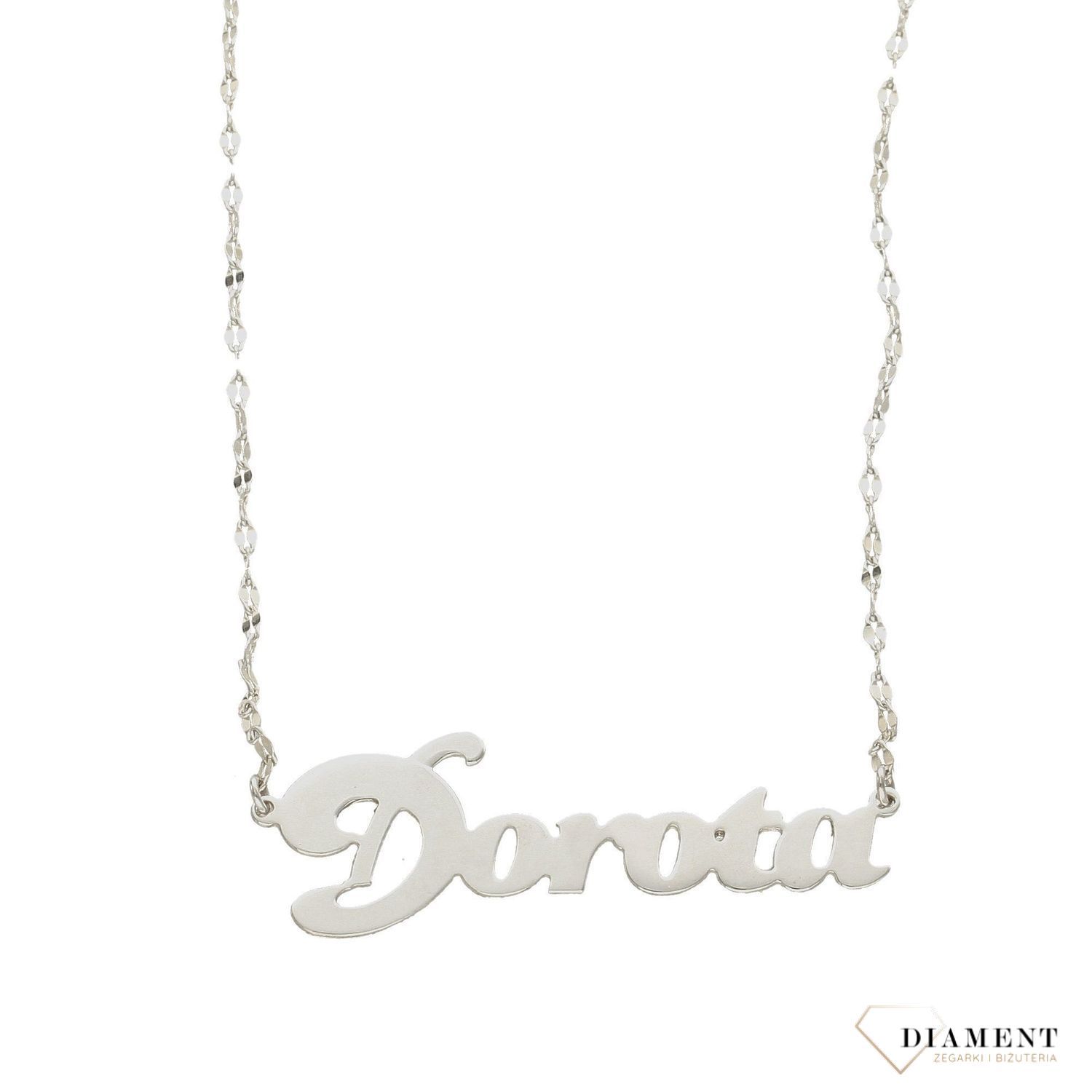 Naszyjnik srebrny z imieniem Dorota.jpg